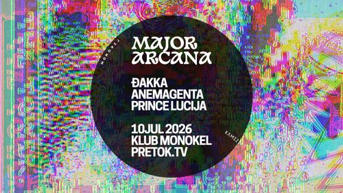 webcover with text: Major Arcana 18: ĐAKKA, ANEMAGENTA, PRINCE LUCIJA